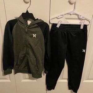 Hurley Kids' Olive and Black Jogger Set